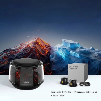 Solar-Powered Volcano & Glacier Car Air Freshener