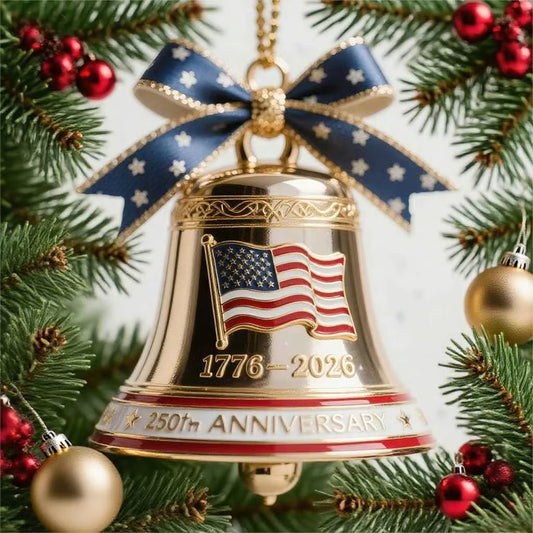 🔥 U.S. 250th Anniversary Liberty Bell Ornament – Solid Metal, Proudly Made in USA