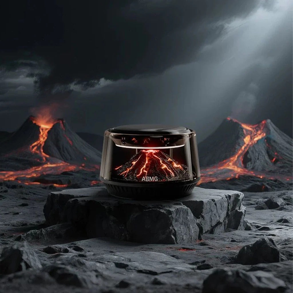 Solar-Powered Volcano & Glacier Car Air Freshener