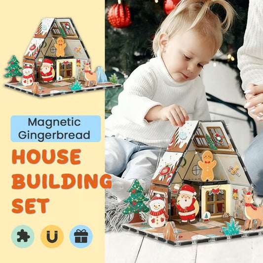 🔥HOT SALE 49%OFF🎄Magnetic Gingerbread House Building Set
