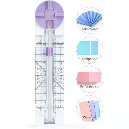 Multi-Function Scrapbooking Tool with Straight, Wave, Perforated & Creasing Blades