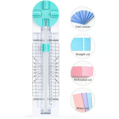 Multi-Function Scrapbooking Tool with Straight, Wave, Perforated & Creasing Blades