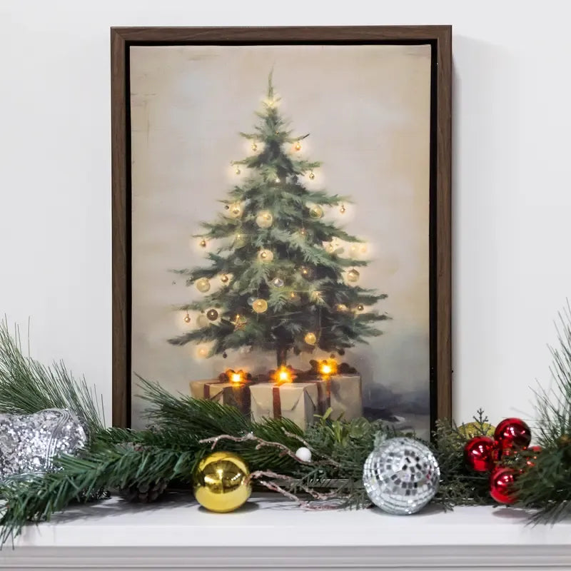 Battery-Operated Lighted Wall Art- Old Time Christmas