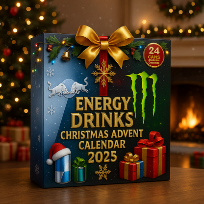 🎄2025 Energy Drink Can Advent Calendar with 24 Mini Bottled Energy Drinks