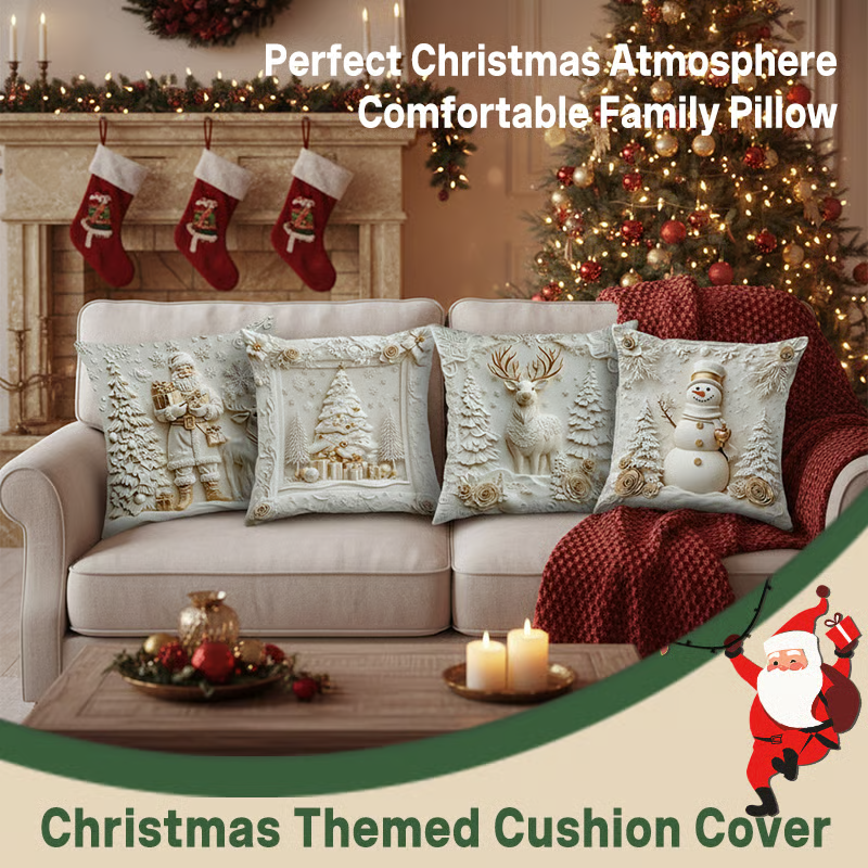 Christmas Themed Cushion Cover