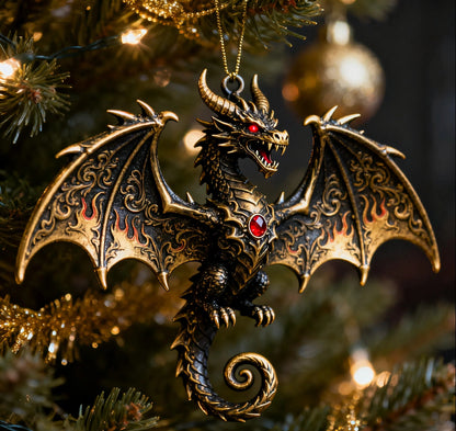 🔥3D Dragon Christmas Ornament – Unleash Magic & Power on Your Tree 🎄