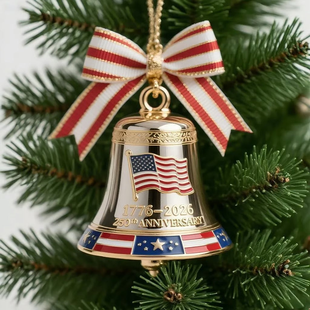 🔥 U.S. 250th Anniversary Liberty Bell Ornament – Solid Metal, Proudly Made in USA