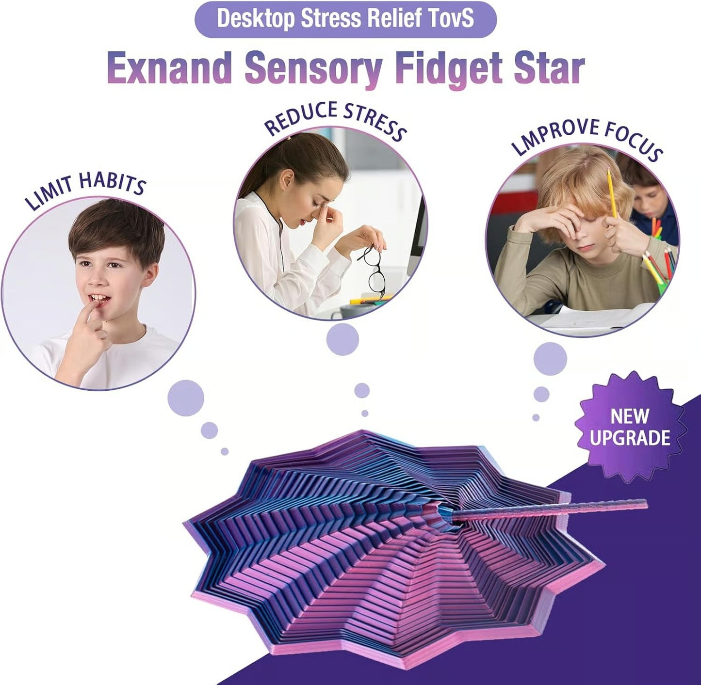 3D Printed Expanded Sensory Fidget Star