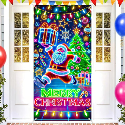 🏆Flash Sale⚡8K+ SOLD! Almost Gone-💥Fluorescent Christmas Door Cover Party Banner