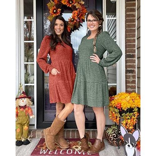 Casual Babydoll Sweater Dress