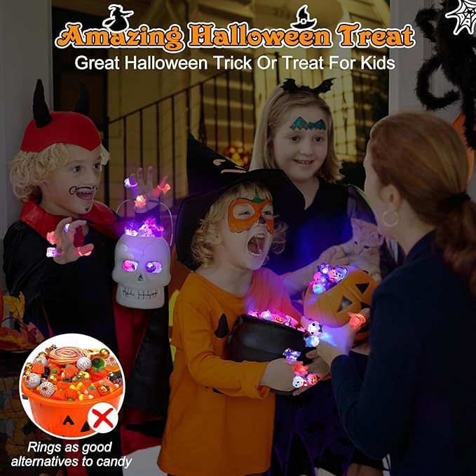 🎃 Hot Sale! 49% OFF –Halloween LED Glowing Rings 👻 Perfect Trick-or-Treat Alternative!