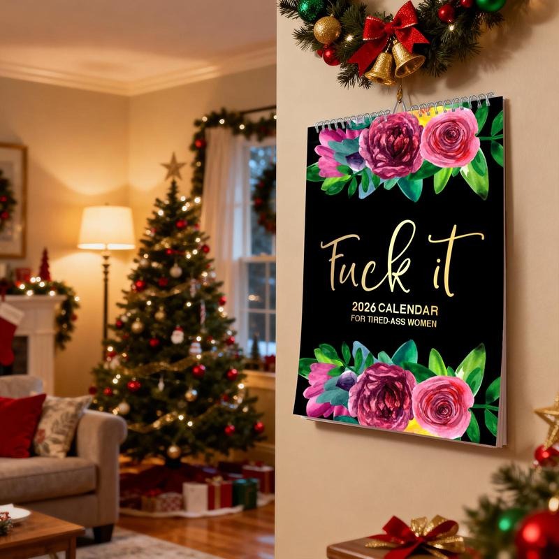 2026 FunnySwear Word Planner Monthly Calendar