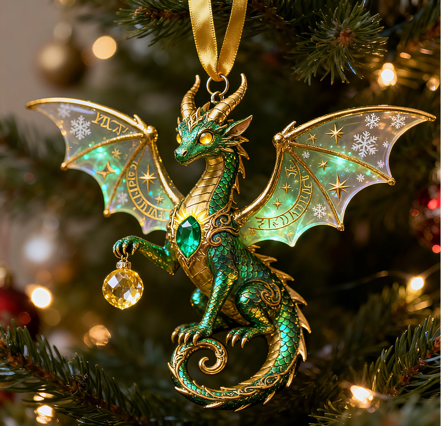 🔥3D Dragon Christmas Ornament – Unleash Magic & Power on Your Tree 🎄