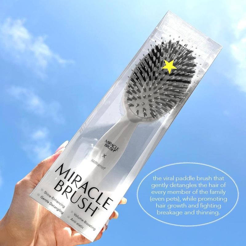 ✨HAIRtamin Miracle Brush✨ – Viral 5x Sold Out Paddle Brush for Smooth, Shiny & Healthy Hair 💆‍♀️💖