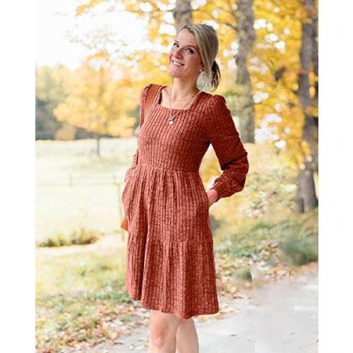 Casual Babydoll Sweater Dress