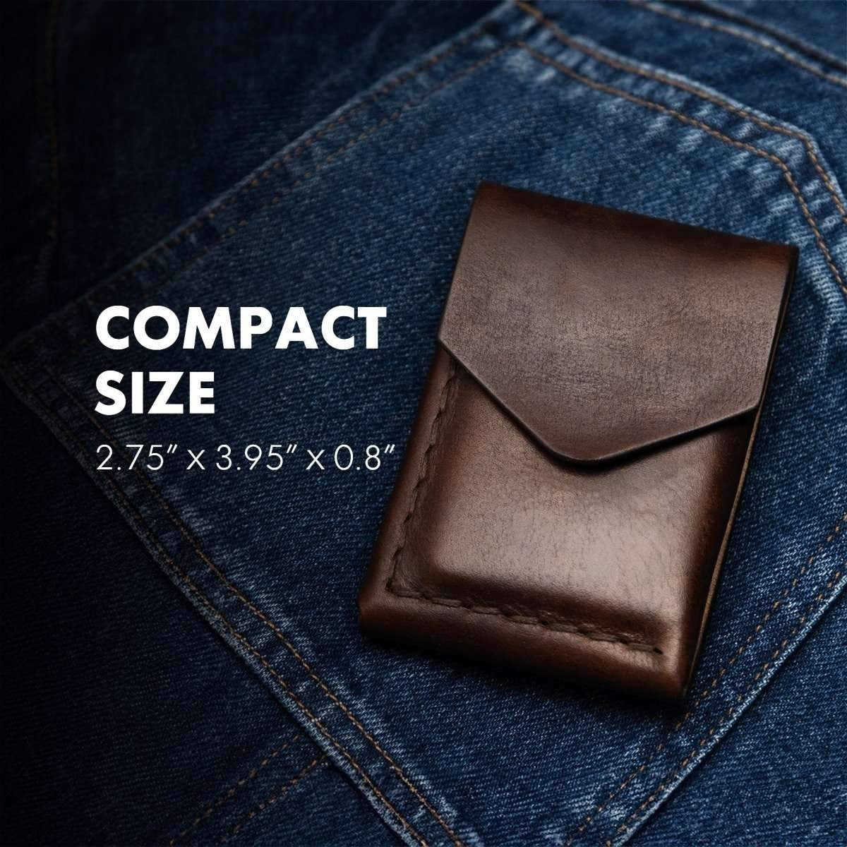 100% Handcrafted Genuine Leather Portable Wallet