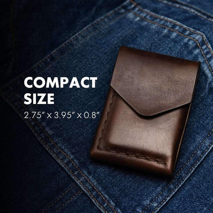 100% Handcrafted Genuine Leather Portable Wallet